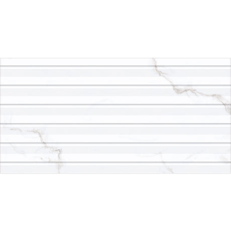 Toledo White Decor Matt Wall Tile 30 x 60cm