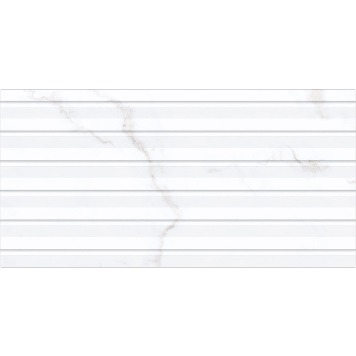 Toledo White Decor Gloss Wall Tile 30 x 60cm