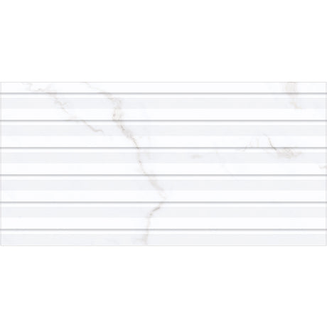 Toledo White Decor Gloss Wall Tile 30 x 60cm