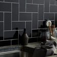 Town Black Gloss Ceramic Wall Tiles