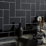 Town Black Gloss Ceramic Wall Tiles