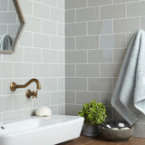 Town Light Grey Gloss Ceramic Wall Tiles