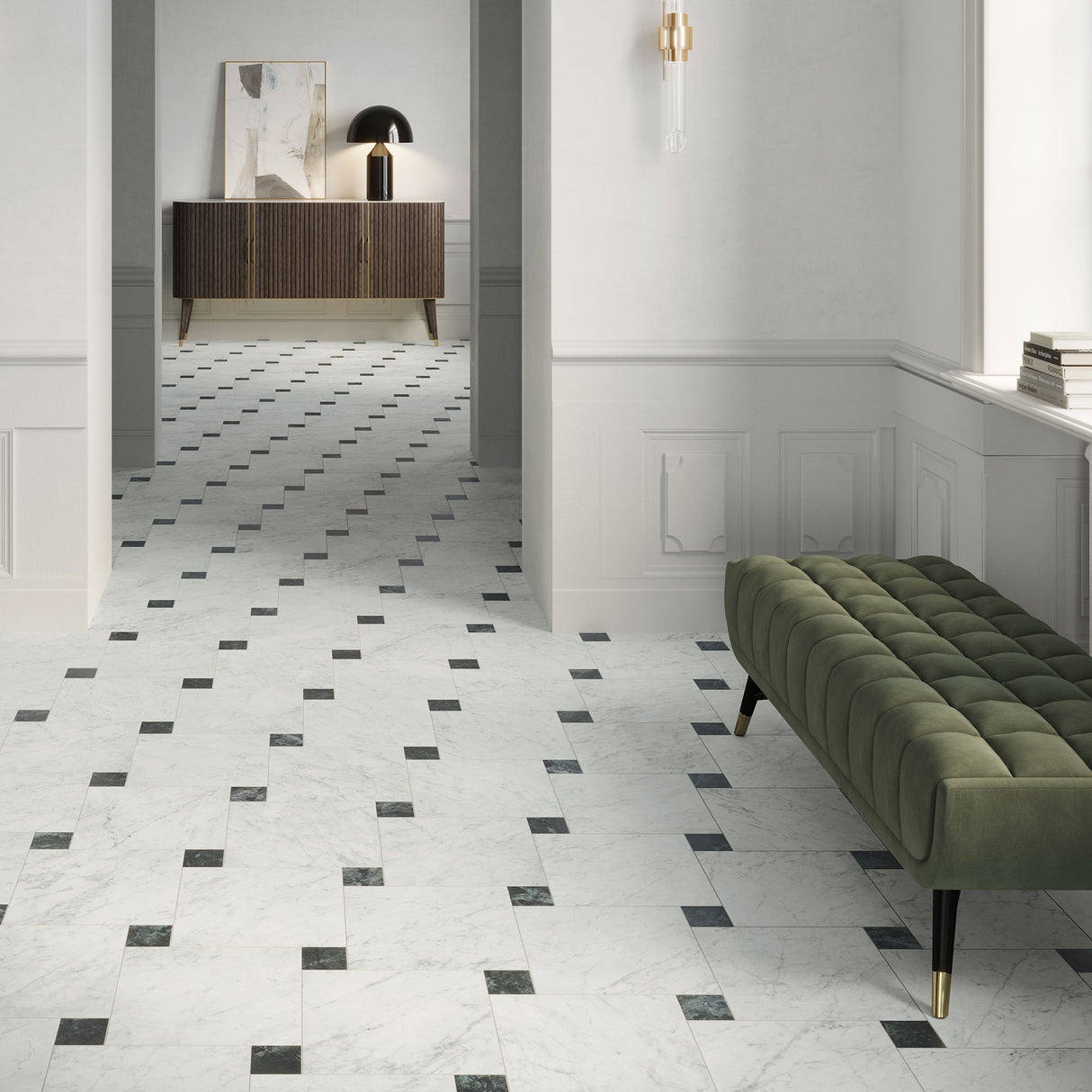 MARMOREA VERDE NERO & CARRARA