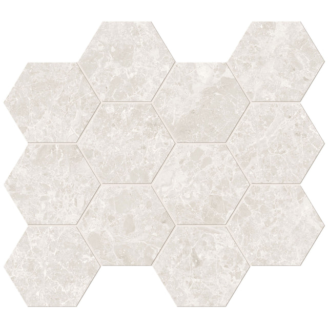 Unicom Starker Blooming Stone Alabaster White Hexagon 30 x 34cm