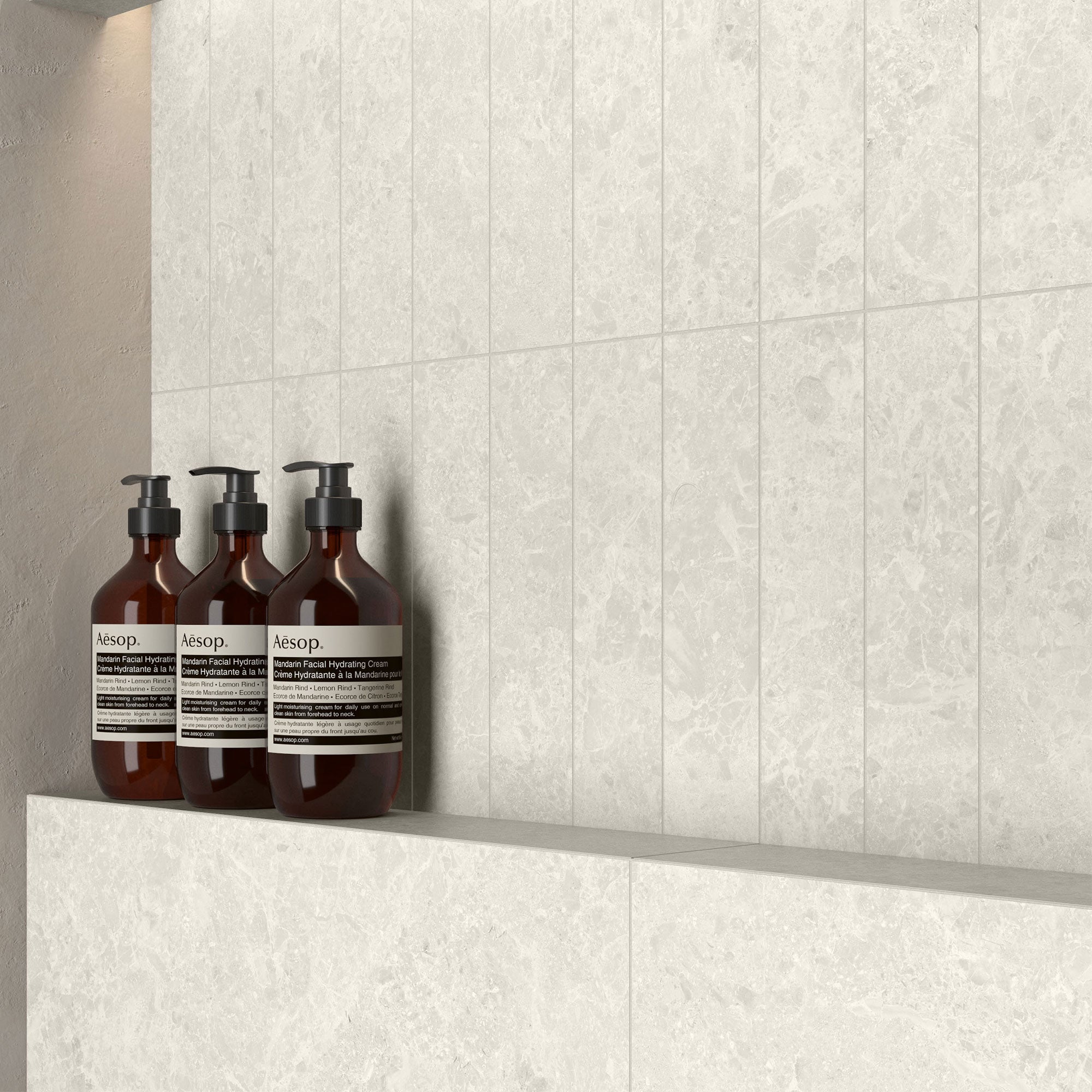 Unicom Starker Blooming Stone Alabaster White Rett Wall & Floor Tiles