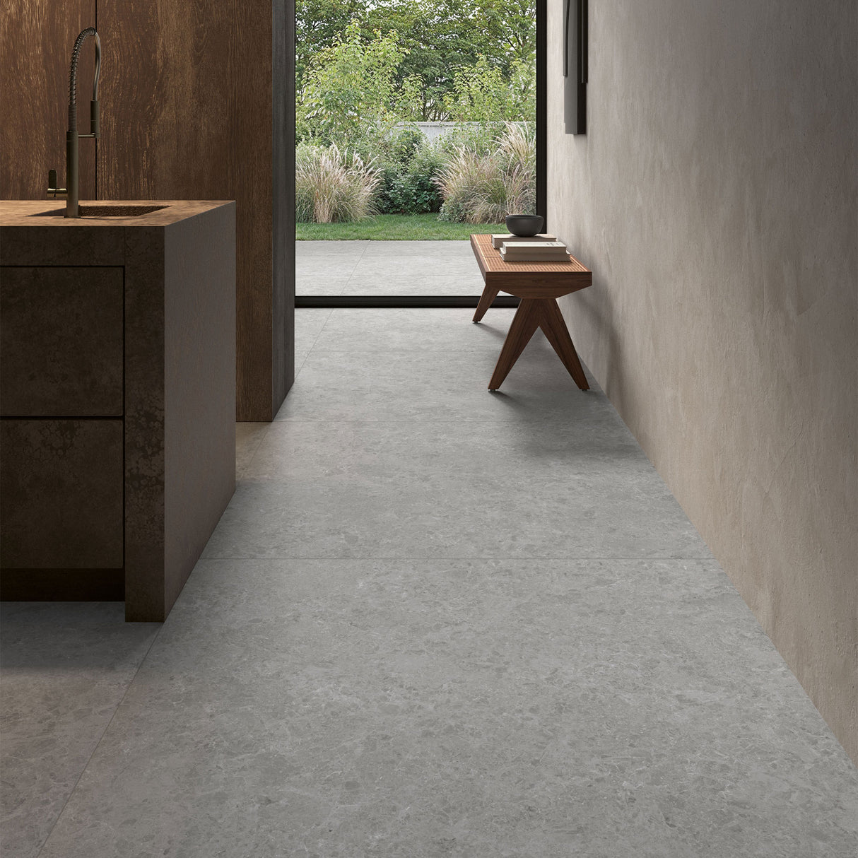 Unicom Starker Blooming Stone Misty Grey Rett Wall & Floor Tiles