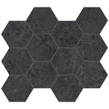 Unicom Starker Blooming Stone Thunder Black Hexagon 30 x 34cm