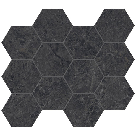 Unicom Starker Blooming Stone Thunder Black Hexagon 30 x 34cm