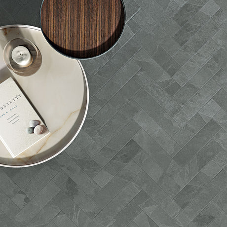 Unicom Starker Brazilian Slate Elephant Grey Rett Tiles