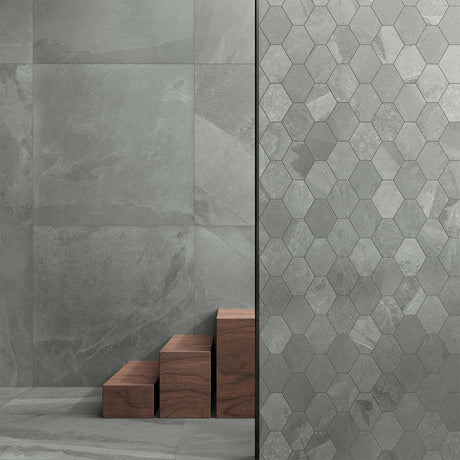 Unicom Starker Brazilian Slate Silk Grey Rett Tiles