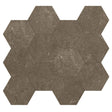 Unicom Starker Châteaux Antracite Hexagon Mosaic 30 x 34cm