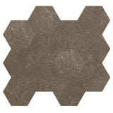 Unicom Starker Châteaux Antracite Hexagon Mosaic 30 x 34cm