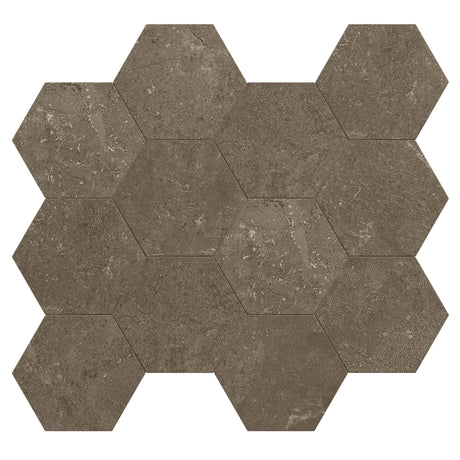Unicom Starker Châteaux Antracite Hexagon Mosaic 30 x 34cm