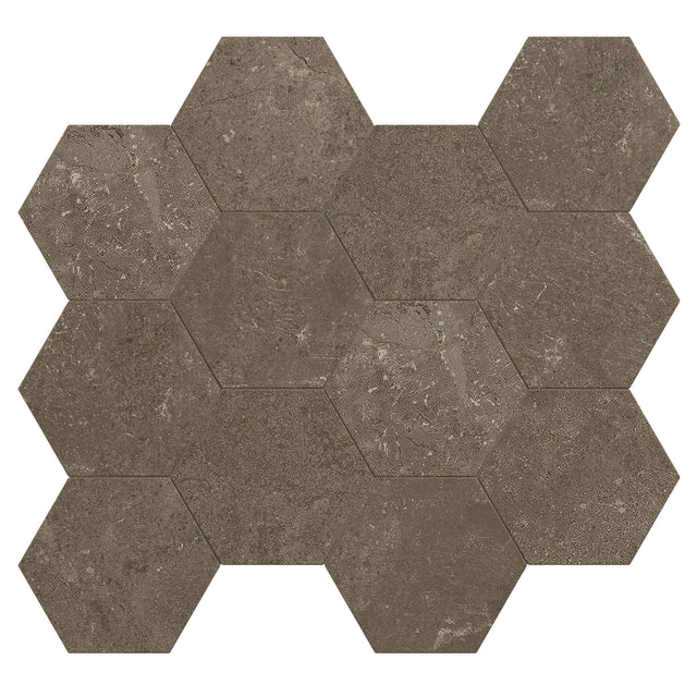 Unicom Starker Châteaux Antracite Hexagon Mosaic 30 x 34cm