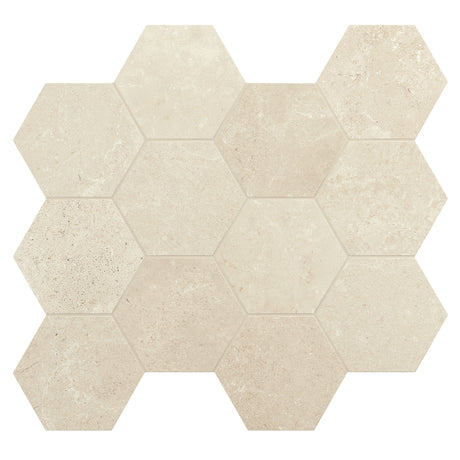 Unicom Starker Châteaux Avorio Hexagon Mosaic 30 x 34cm
