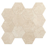 Unicom Starker Châteaux Beige Hexagon Mosaic 30 x 34cm
