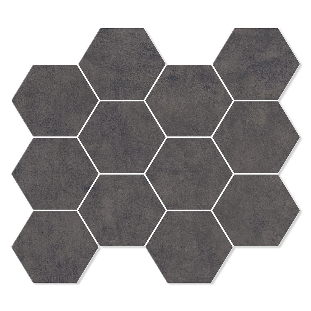 Unicom Starker Living Grafite Hexagon Mosaic 30 x 34cm