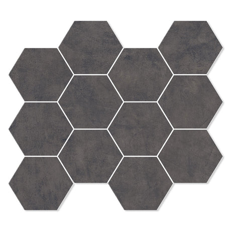 Unicom Starker Living Grafite Hexagon Mosaic 30 x 34cm