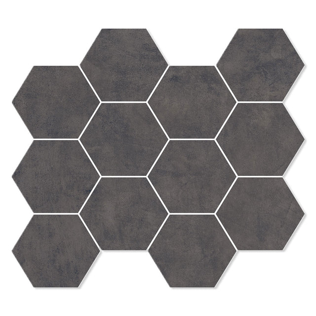 Unicom Starker Living Grafite Hexagon Mosaic 30 x 34cm