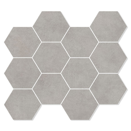 Unicom Starker Living Piombo Hexagon Mosaic 30 x 34cm