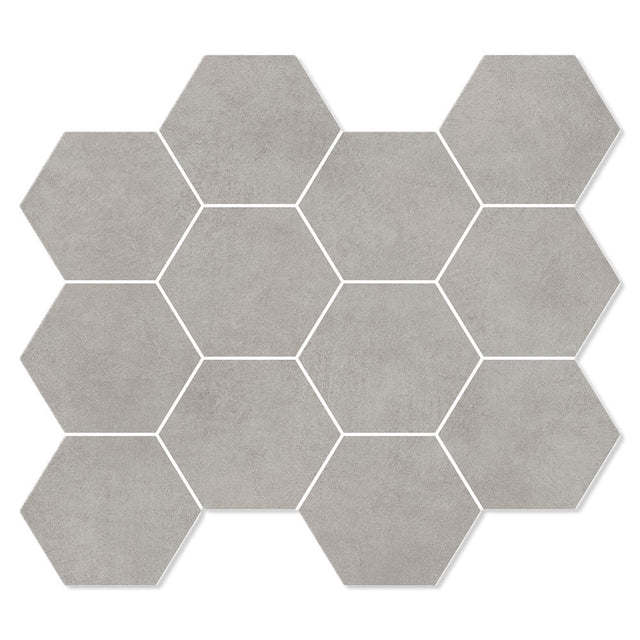 Unicom Starker Living Piombo Hexagon Mosaic 30 x 34cm