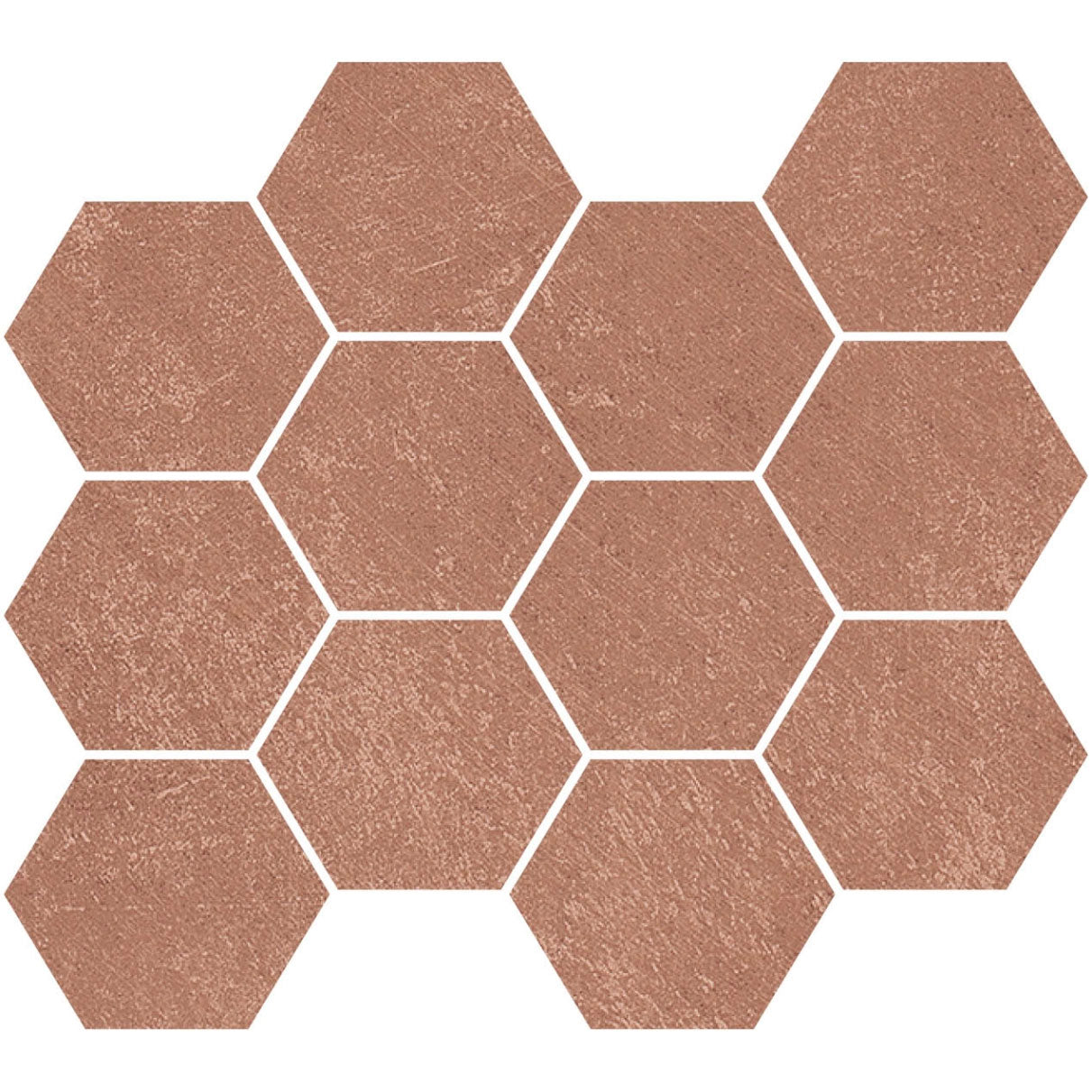 Unicom Starker Living Terracotta Hexagon Mosaic 30 x 34cm