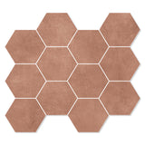 Unicom Starker Living Terracotta Hexagon Mosaic 30 x 34cm