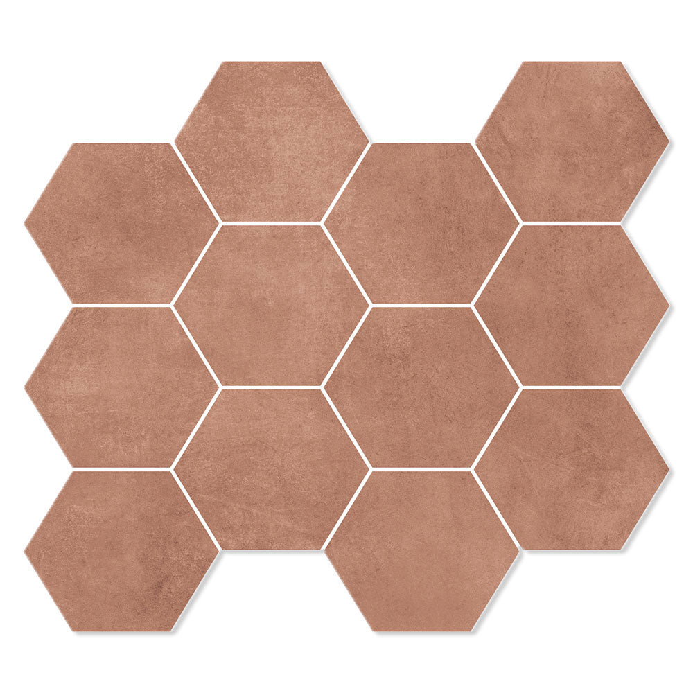 Unicom Starker Living Terracotta Hexagon Mosaic 30 x 34cm