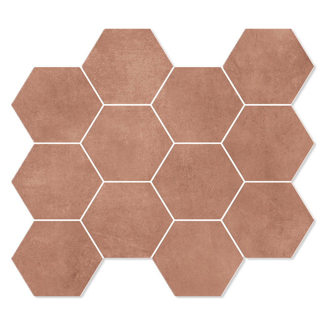 Unicom Starker Living Terracotta Hexagon Mosaic 30 x 34cm