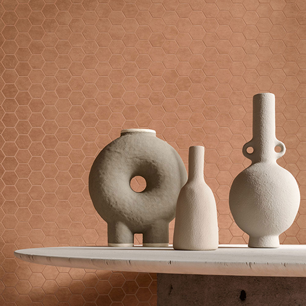 Unicom Starker Living Terracotta Hexagon Mosaics