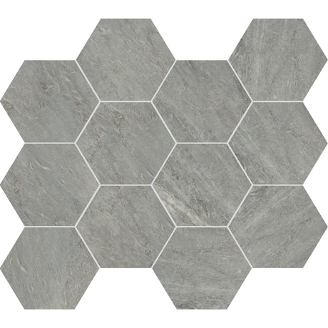 Unicom Starker Marmorea Bardiglio Hexagon Mosaic 30 x 34cm
