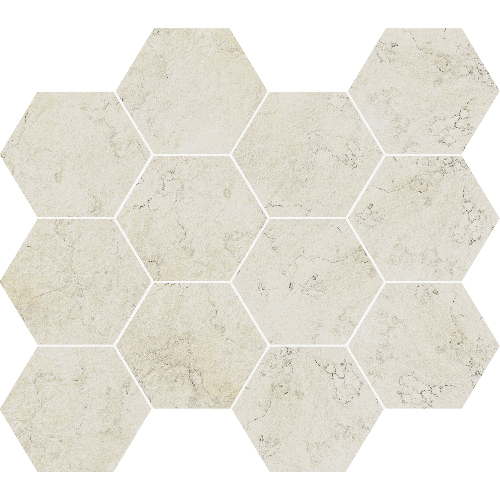 Unicom Starker Marmorea Biancone Hexagon Mosaic 30 x 34cm