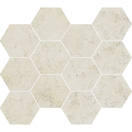 Unicom Starker Marmorea Biancone Hexagon Mosaic 30 x 34cm