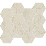 Unicom Starker Marmorea Botticino Hexagon Mosaic 30 x 34cm