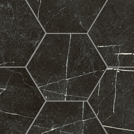 Unicom Starker Marmorea Nero Marquinia Hexagon (detail)