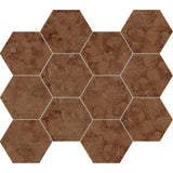 Unicom Starker Marmorea Rosso Verona Hexagon Mosaic 30 x 34cm