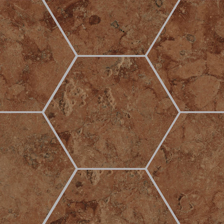 Unicom Starker Marmorea Rosso Verona Hexagon (detail)