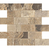 Unicom Starker Natural Slate Autumn Brick Mosaic 30 x 30cm