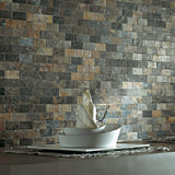 Unicom Starker Natural Slate Multicolour Brick Mosaic 30 x 30cm