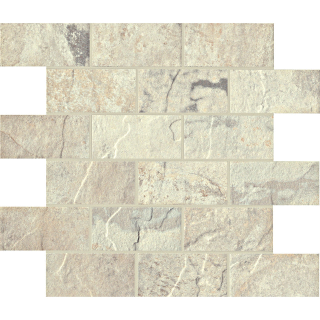 Unicom Starker Natural Slate Winter Brick Mosaic 30 x 30cm