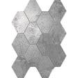 Unicom Starker Oxid Silver Hexagon Mosaic 25 x 34cm