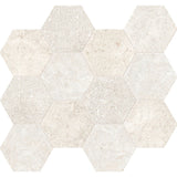 Unicom Starker Pierre Neuve Blanc Hexagon Mosaic 30 x 34cm
