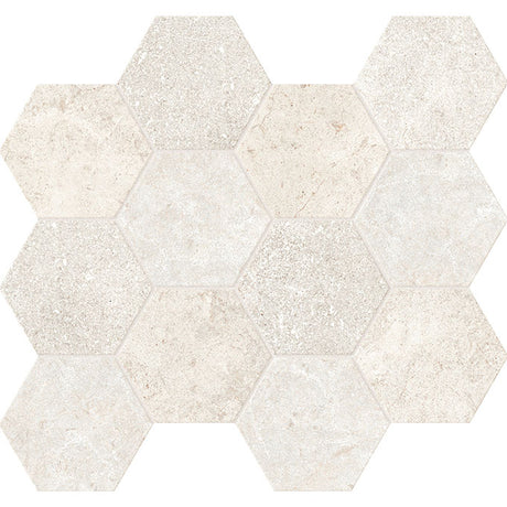 Unicom Starker Pierre Neuve Blanc Hexagon Mosaic 30 x 34cm