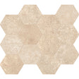 Unicom Starker Pierre Neuve Creme Hexagon Mosaic 30 x 34cm