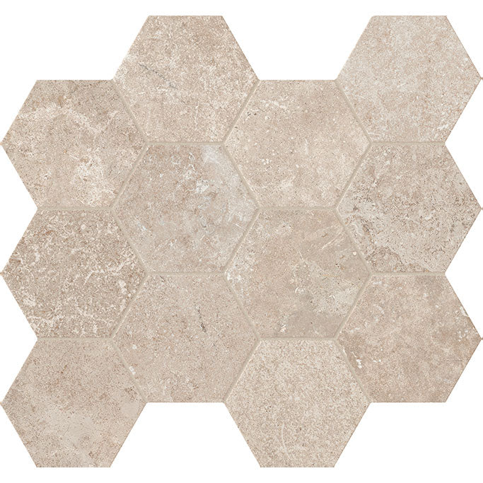 Unicom Starker Pierre Neuve Noisette Hexagon Mosaic 30 x 34cm