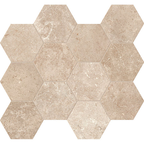 Unicom Starker Pierre Neuve Sable Hexagon Mosaic 30 x 34cm