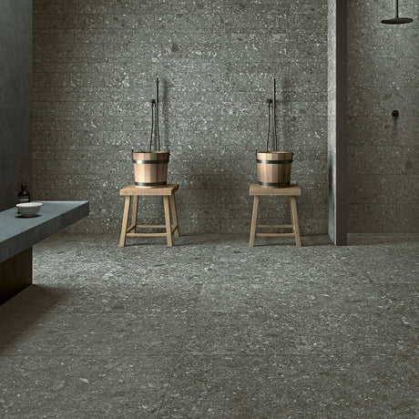 Unicom Starker Pietra di Gré Antracite tiles and plank decors