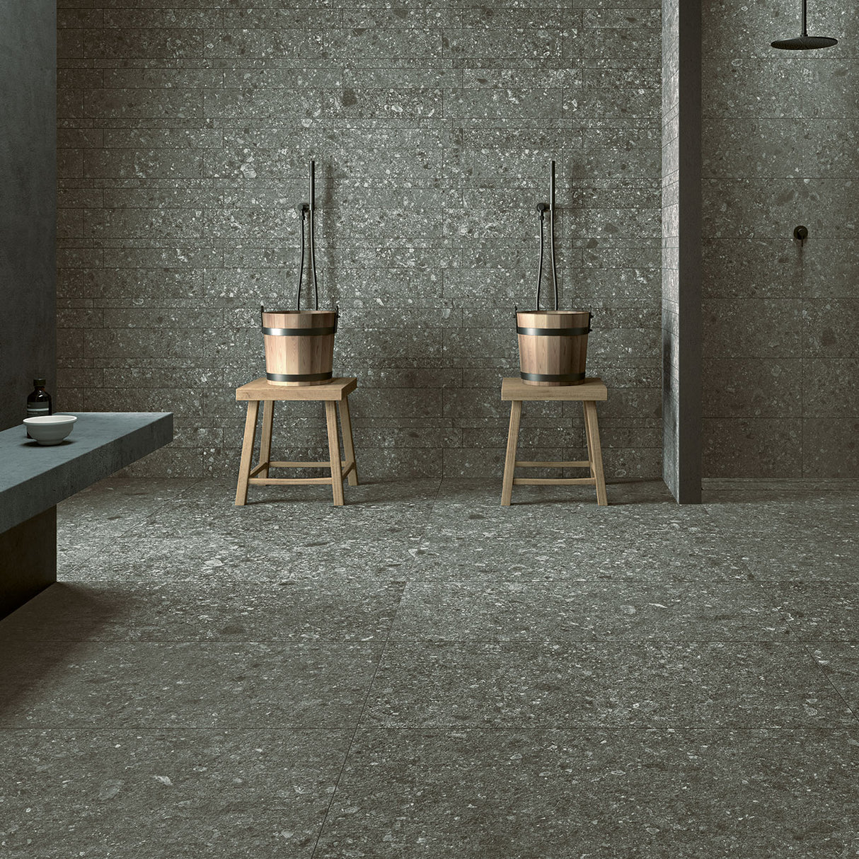 Unicom Starker Pietra di Gré Antracite Rett Wall & Floor Tiles