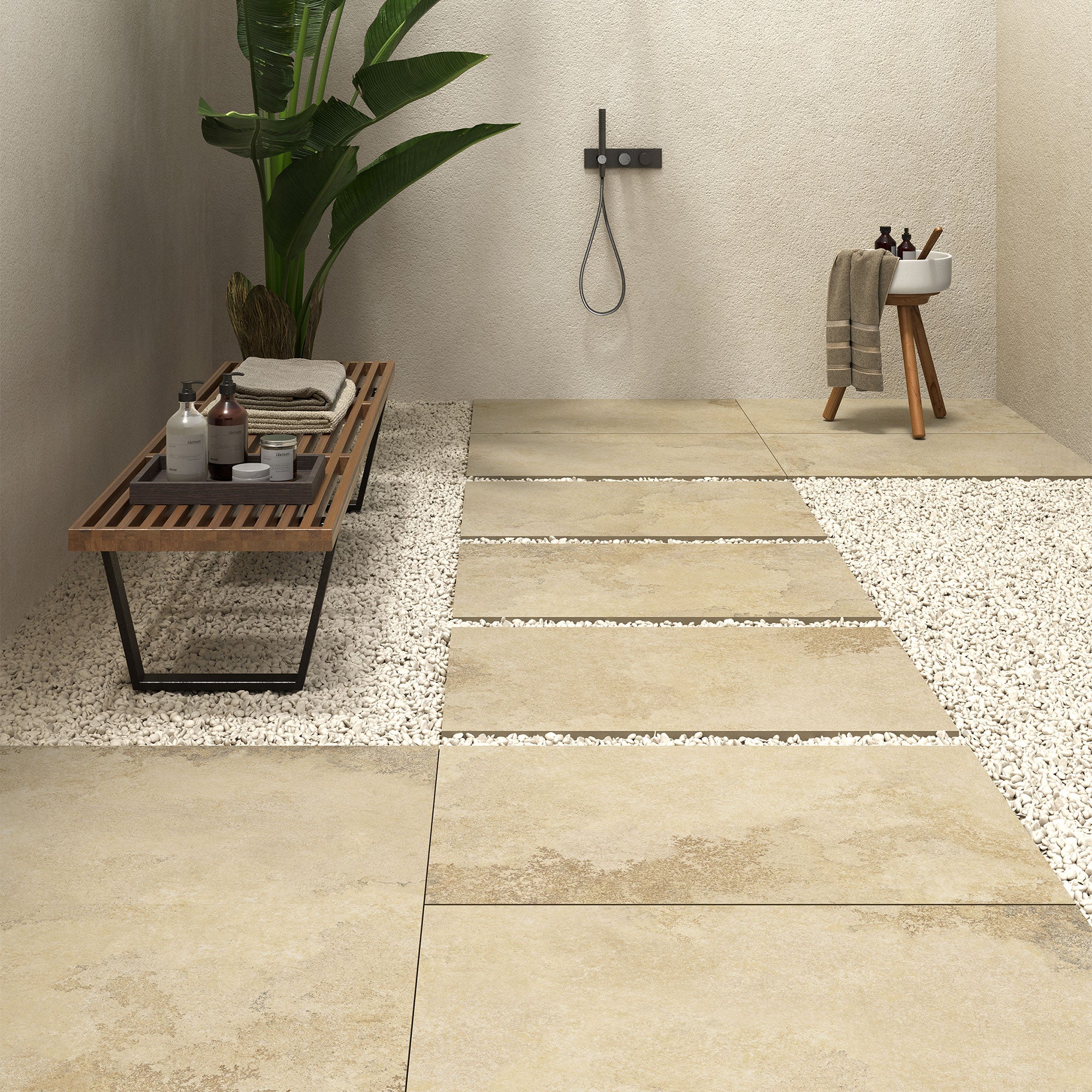 Unicom Starker Sand Stone_2thick Rett Outdoor Tile 60 x 90cm