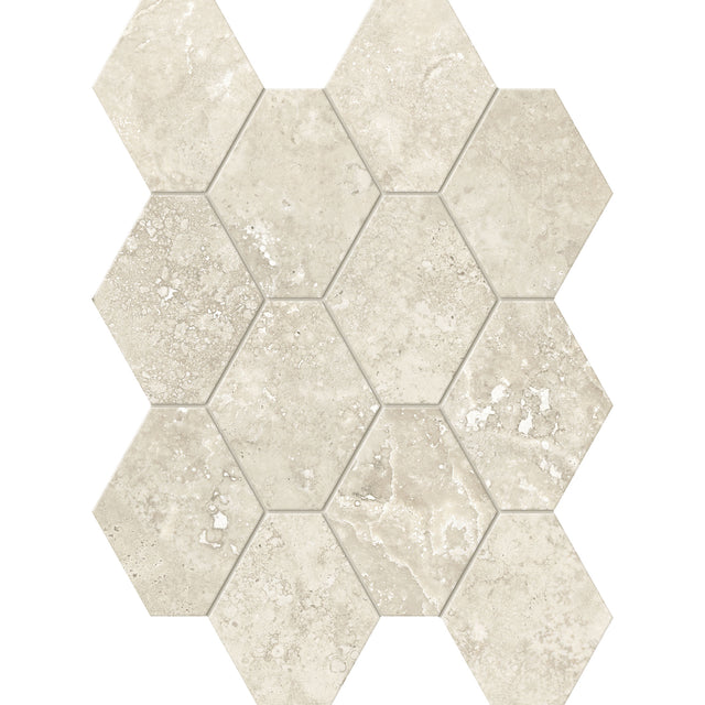 Unicom Starker Select Cream Hexagon Mosaic 25 x 34cm